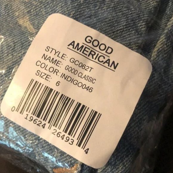 🏷NWT:  GOOD AMERICAN - Good Classic Stretch Jeans Women's Size 6/28 (#8) - Picture 7 of 7